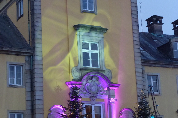 Illumination an der Schlossfassade