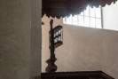 Das Stundenglas auf der Kanzel, damit der Pfarrer auch eine ausreichend lange Predigt hält.