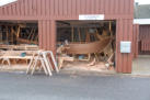 Kleine Bootswerft an der Hoyer-Schleuse